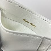 MIUMIU | Matelassé nappa leather card holder in white - 5