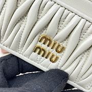 MIUMIU | Matelassé nappa leather card holder in white - 2