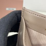 MIUMIU | Matelassé nappa leather card holder in beige - 4