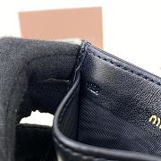 MIUMIU | Matelassé nappa leather card holder in black - 6