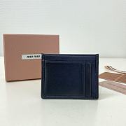 MIUMIU | Matelassé nappa leather card holder in black - 5