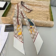 GUCCI | GG print with Horsebits silk neck bow 02 - 5