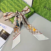 GUCCI | GG print with Horsebits silk neck bow 02 - 3