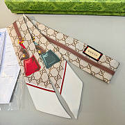 GUCCI | GG print with Horsebits silk neck bow 02 - 2