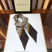 GUCCI | GG print with Horsebits silk neck bow 03 - 5