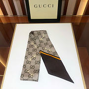 GUCCI | GG print with Horsebits silk neck bow 03 - 4