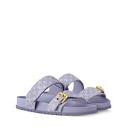LOUIS VUITTON | Bom Dia Flat Comfort Mules Lilac - 1
