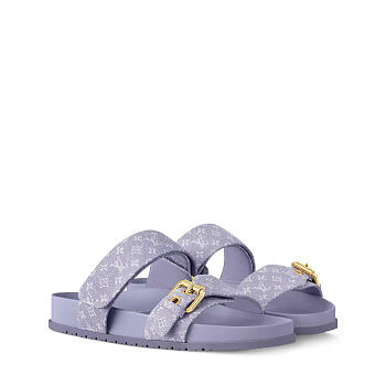 LOUIS VUITTON | Bom Dia Flat Comfort Mules Lilac