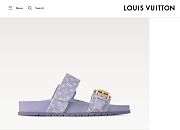 LOUIS VUITTON | Bom Dia Flat Comfort Mules Lilac - 4