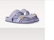 LOUIS VUITTON | Bom Dia Flat Comfort Mules Lilac - 3