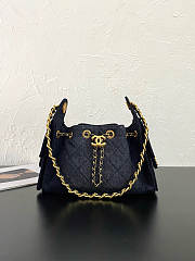 CHANEL | Mini Hobo Bag Black Denim - 1