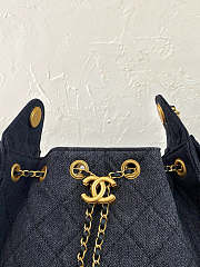 CHANEL | Mini Hobo Bag Black Denim - 5