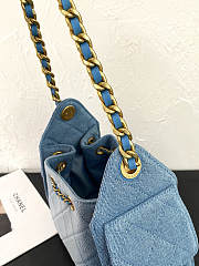 CHANEL | Mini Hobo Bag Blue Denim - 6