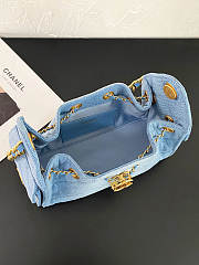 CHANEL | Mini Hobo Bag Blue Denim - 5