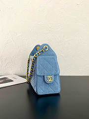 CHANEL | Mini Hobo Bag Blue Denim - 3