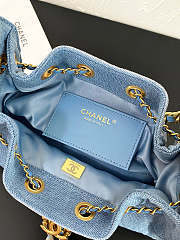 CHANEL | Mini Hobo Bag Blue Denim - 4