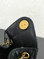 CHANEL | Mini Hobo Bag Black Leather - 5
