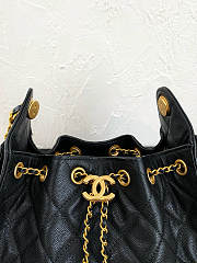 CHANEL | Mini Hobo Bag Black Leather - 4