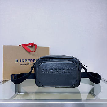 BURBERRY | Black Leather Paddy Crossbody Bag