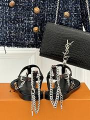 LOUIS VUITTON | Sandals With Chain In Black - 4