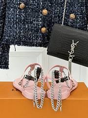 LOUIS VUITTON | Sandals With Chain In Pink - 4