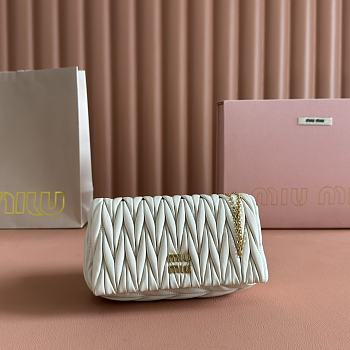 MIUMIU | Materasse nappa leather mini bag white