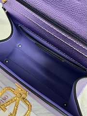 VALENTINO | Garavani Vsling Mini Handbag In Laminated Grainy Purble - 6