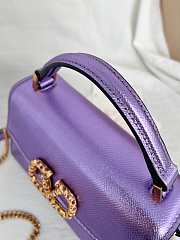 VALENTINO | Garavani Vsling Mini Handbag In Laminated Grainy Purble - 3