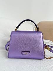 VALENTINO | Garavani Vsling Mini Handbag In Laminated Grainy Purble - 2