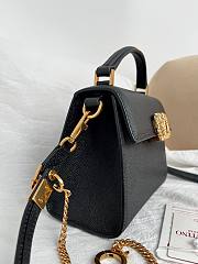 VALENTINO | Garavani Vsling Mini Handbag In Laminated Grainy Black - 6