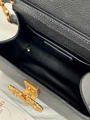 VALENTINO | Garavani Vsling Mini Handbag In Laminated Grainy Black - 5
