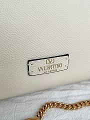 VALENTINO | Garavani Vsling Mini Handbag In Laminated Grainy White - 3