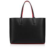 Christian Louboutin Cabata large Tote bag - Calf leather and spikes - Black - 6