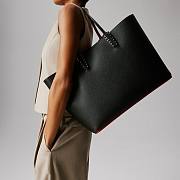 Christian Louboutin Cabata large Tote bag - Calf leather and spikes - Black - 4