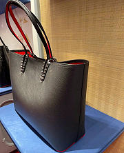 Christian Louboutin Cabata large Tote bag - Calf leather and spikes - Black - 2
