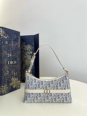 DIOR | 30 Montaigne Cigale Mini Bag Blue Dior Oblique Jacquard - 1