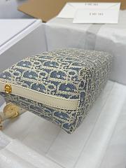 DIOR | Star Hobo Bag Blue Oblique Chambray with Raffia - 5