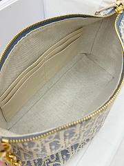 DIOR | Star Hobo Bag Blue Oblique Chambray with Raffia - 4