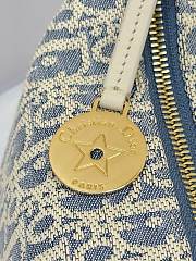 DIOR | Star Hobo Bag Blue Oblique Chambray with Raffia - 3
