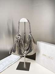 Jimmy Choo Callie Chain Strap Mini Clutch Bag in Metallic 01 - 1