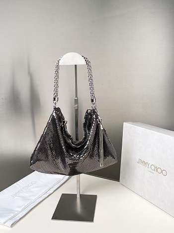 Jimmy Choo Callie Chain Strap Mini Clutch Bag in Metallic 02