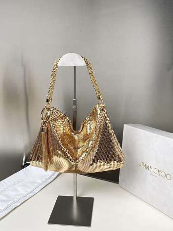 Jimmy Choo Callie Chain Strap Mini Clutch Bag in Metallic 03