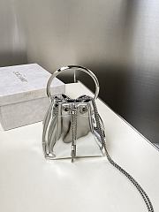 Jimmy Choo Micro Bon Bon Silver Metallic Nappa Mini Bag - 1