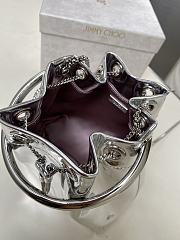 Jimmy Choo Micro Bon Bon Silver Metallic Nappa Mini Bag - 6