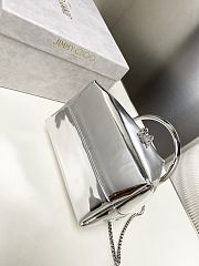 Jimmy Choo Micro Bon Bon Silver Metallic Nappa Mini Bag - 3