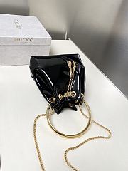 Jimmy Choo Micro Bon Bon Black Metallic Nappa Mini Bag - 4