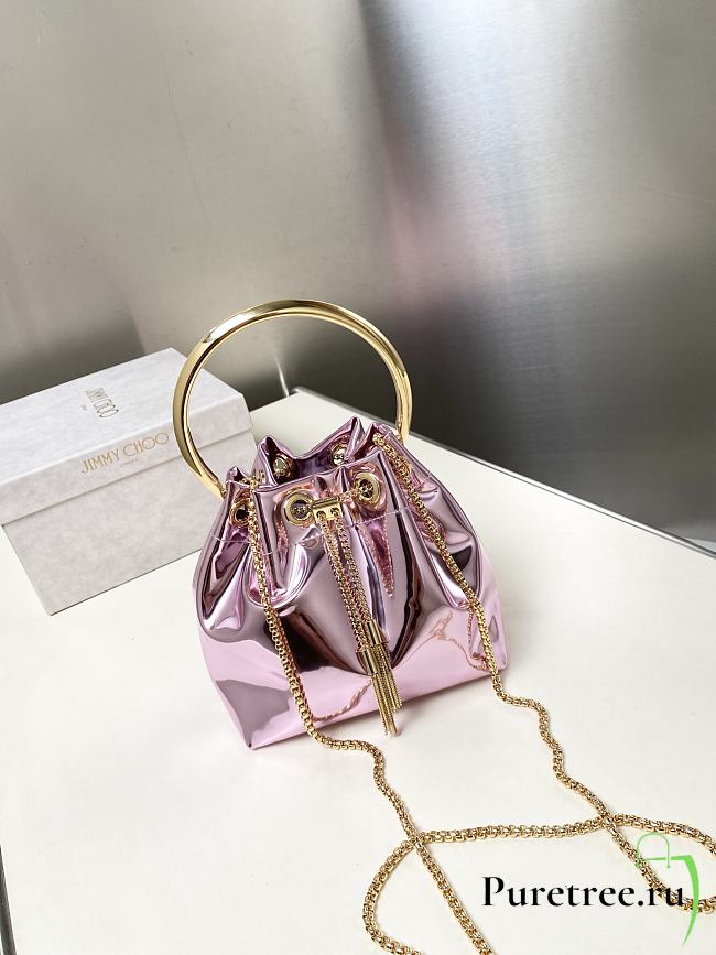 Jimmy Choo Micro Bon Bon Purble Metallic Nappa Mini Bag - 1