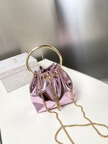 Jimmy Choo Micro Bon Bon Purble Metallic Nappa Mini Bag