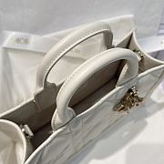 Dior Mini Dior Book Tote Trench White Macrocannage Calfskin - 6