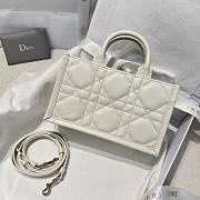 Dior Mini Dior Book Tote Trench White Macrocannage Calfskin - 2